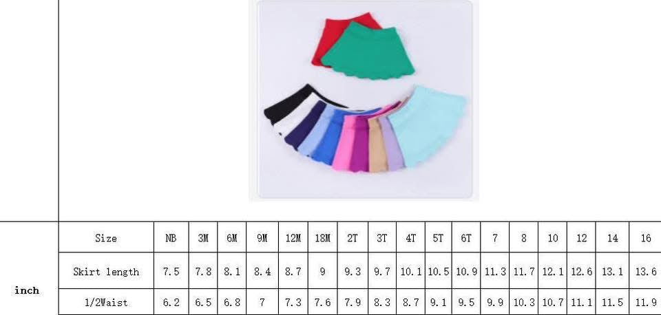 Khaki Uniform Scallop Skort