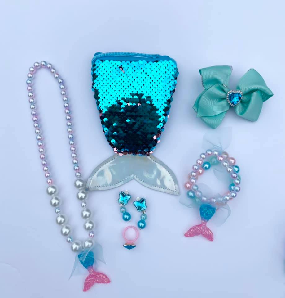 Mermaid Jewelry & Purse Set