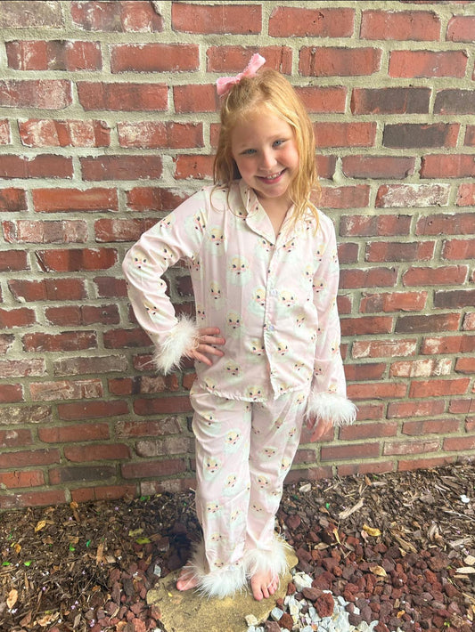 Boujee Christmas Feather PJ's
