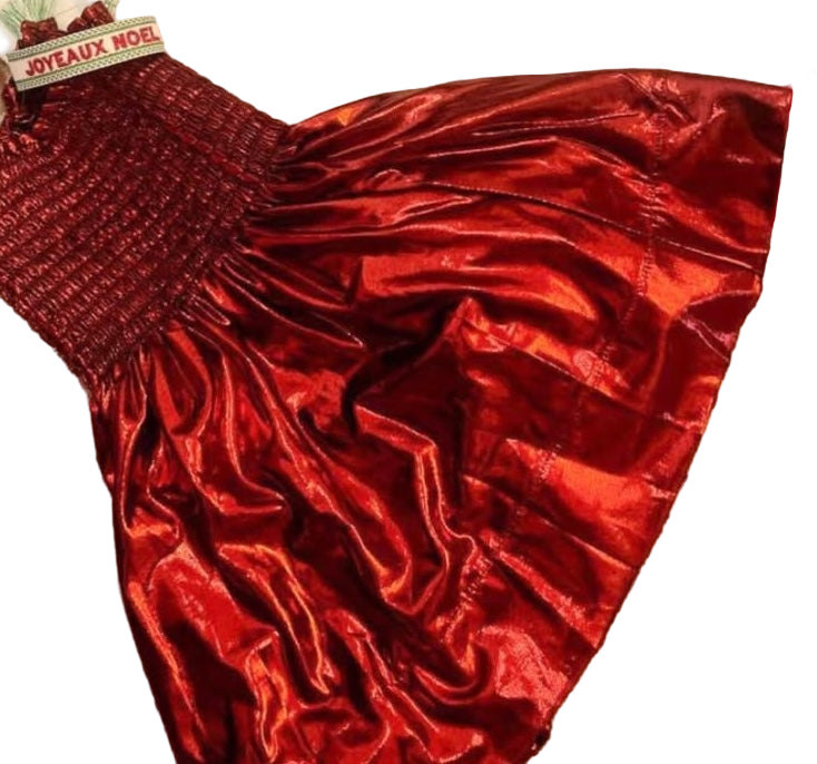Red Metallic Swing Shorts