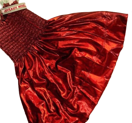 Red Metallic Swing Shorts