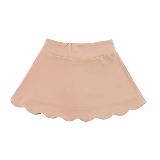 Khaki Uniform Scallop Skort