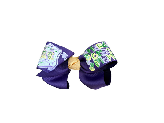 Mardi Gras Custom Painted Bows