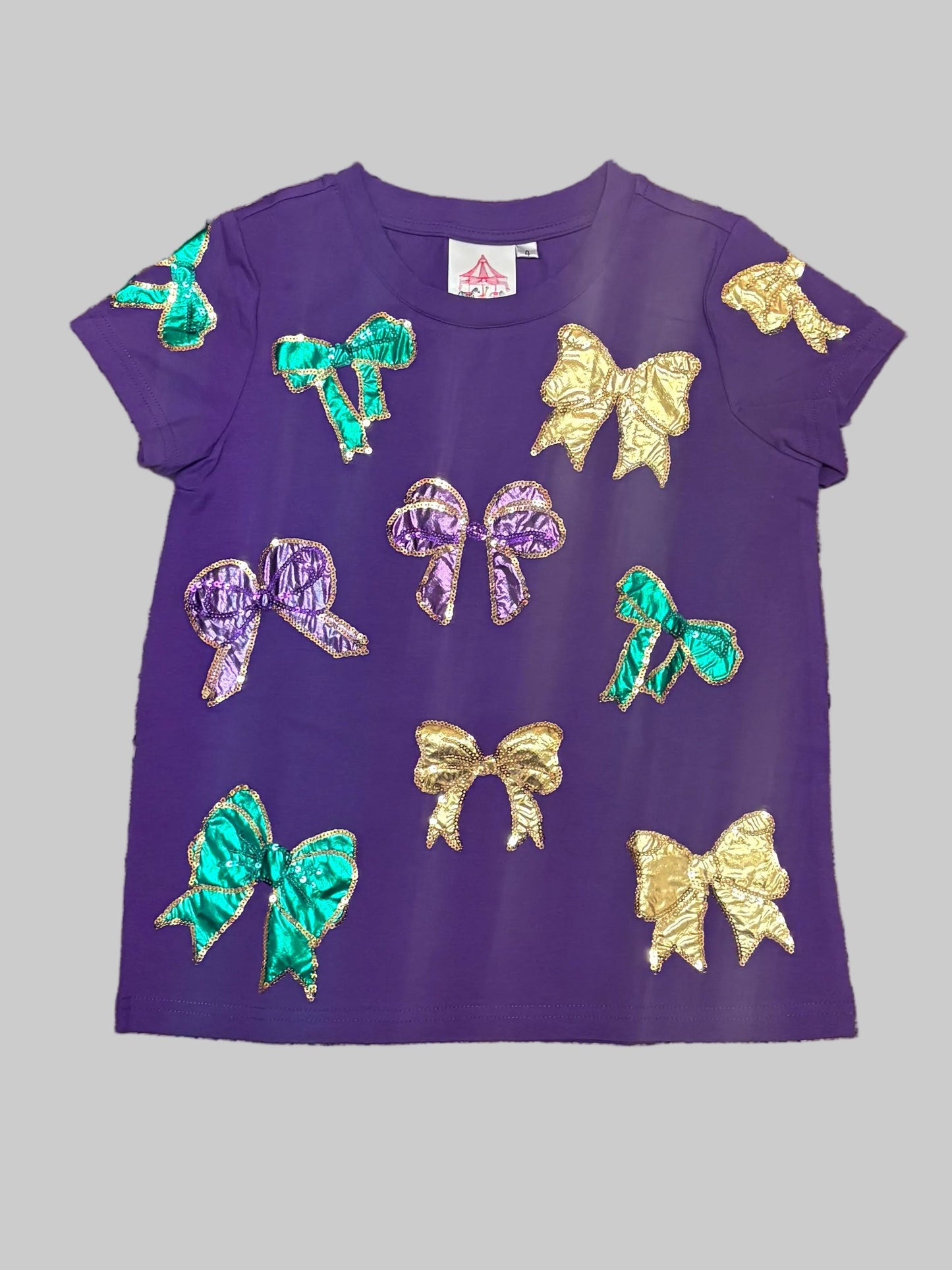 Metallic MG Bow Tee