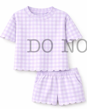 Gingham Scallop Sets